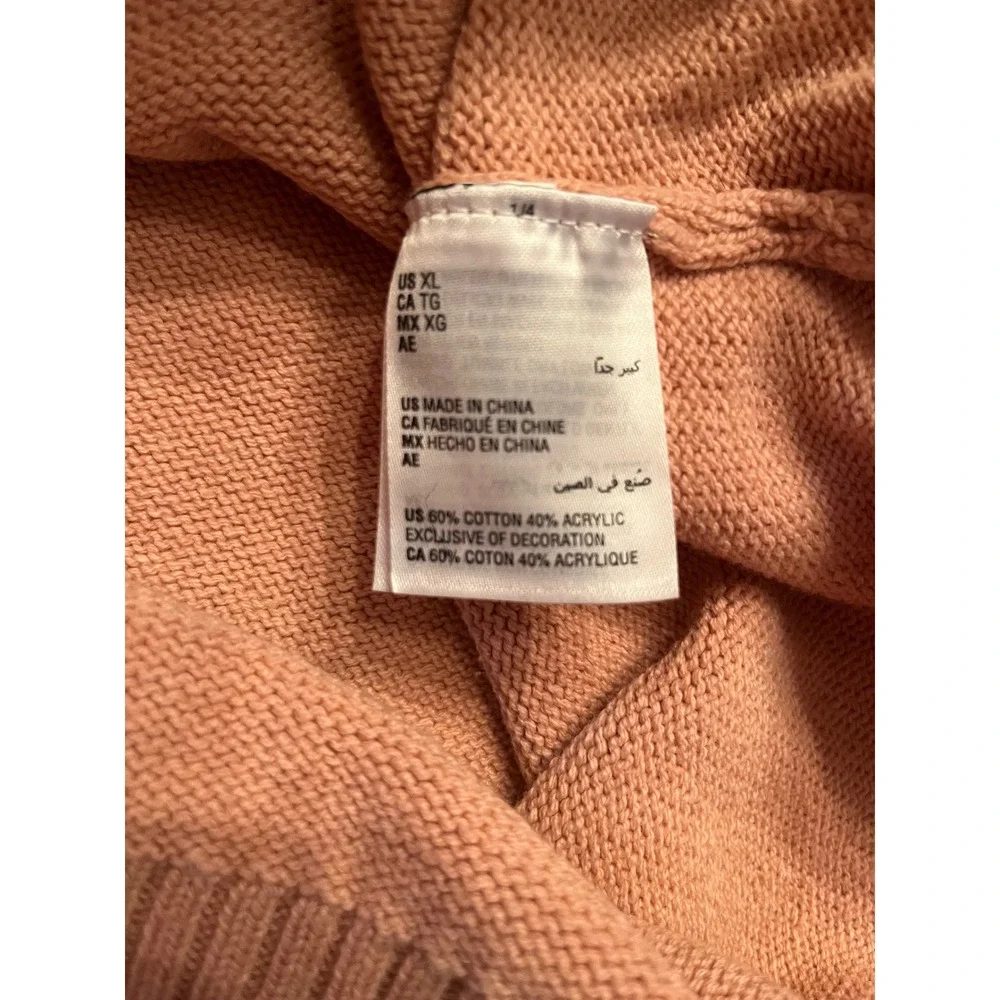Karen Scott Sweater‎ Snowflake Light Pink/Peach Color Size XL